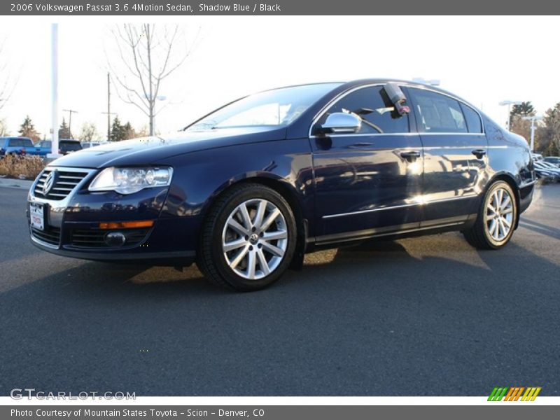 Shadow Blue / Black 2006 Volkswagen Passat 3.6 4Motion Sedan