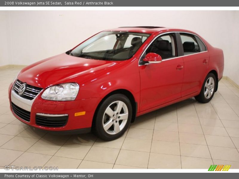Salsa Red / Anthracite Black 2008 Volkswagen Jetta SE Sedan