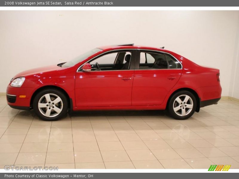 Salsa Red / Anthracite Black 2008 Volkswagen Jetta SE Sedan