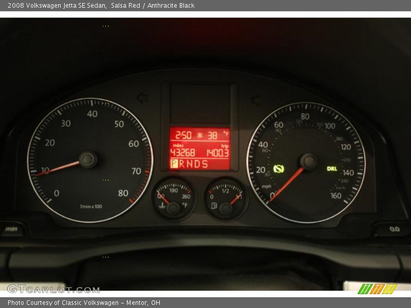 Salsa Red / Anthracite Black 2008 Volkswagen Jetta SE Sedan