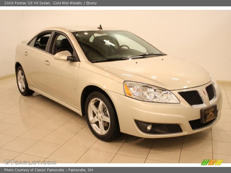Gold Mist Metallic / Ebony 2009 Pontiac G6 V6 Sedan