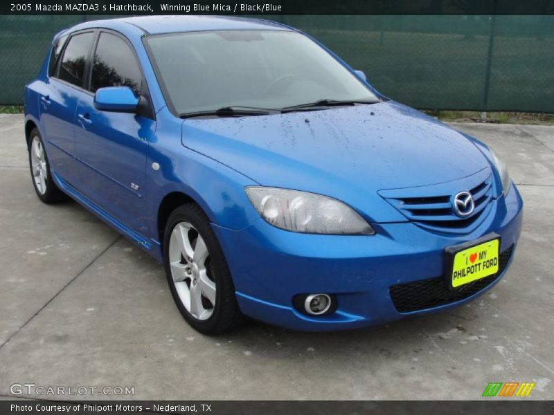 Winning Blue Mica / Black/Blue 2005 Mazda MAZDA3 s Hatchback