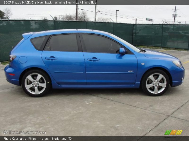 Winning Blue Mica / Black/Blue 2005 Mazda MAZDA3 s Hatchback