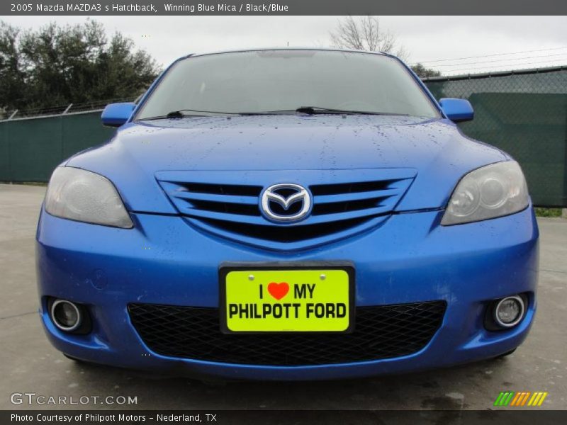 Winning Blue Mica / Black/Blue 2005 Mazda MAZDA3 s Hatchback