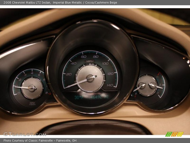 Imperial Blue Metallic / Cocoa/Cashmere Beige 2008 Chevrolet Malibu LTZ Sedan