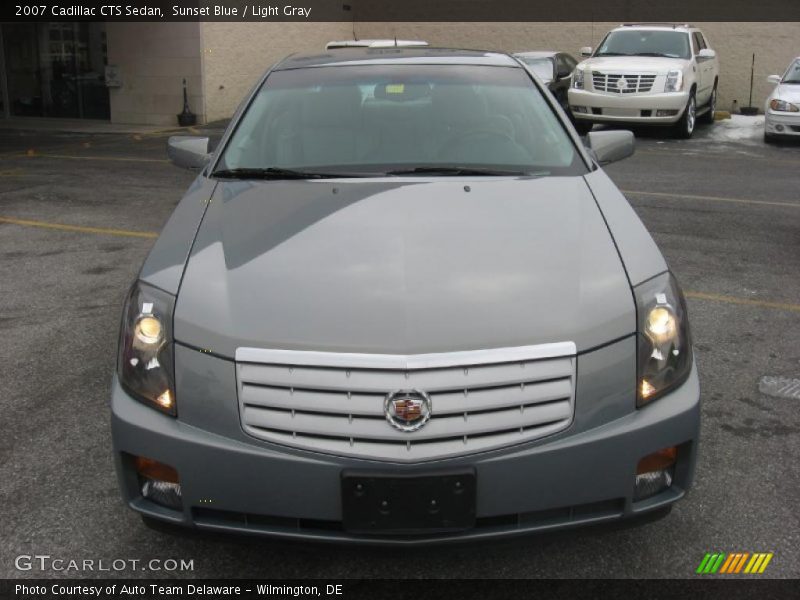 Sunset Blue / Light Gray 2007 Cadillac CTS Sedan