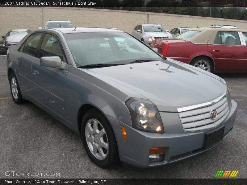 Sunset Blue / Light Gray 2007 Cadillac CTS Sedan