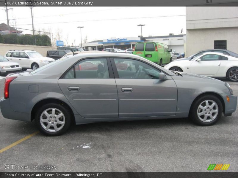 Sunset Blue / Light Gray 2007 Cadillac CTS Sedan