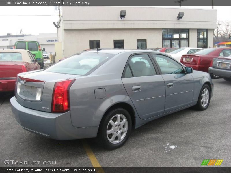 Sunset Blue / Light Gray 2007 Cadillac CTS Sedan