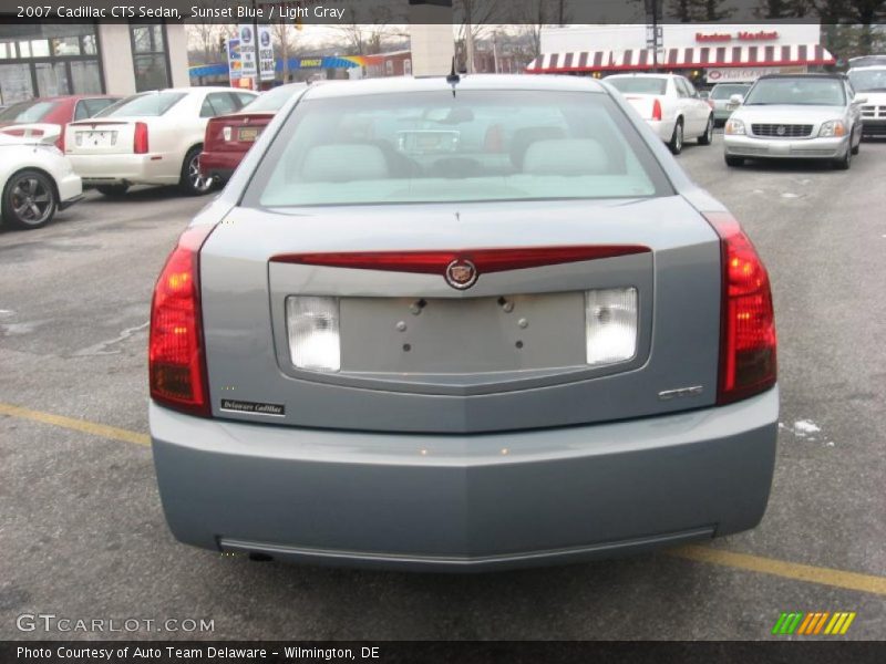Sunset Blue / Light Gray 2007 Cadillac CTS Sedan