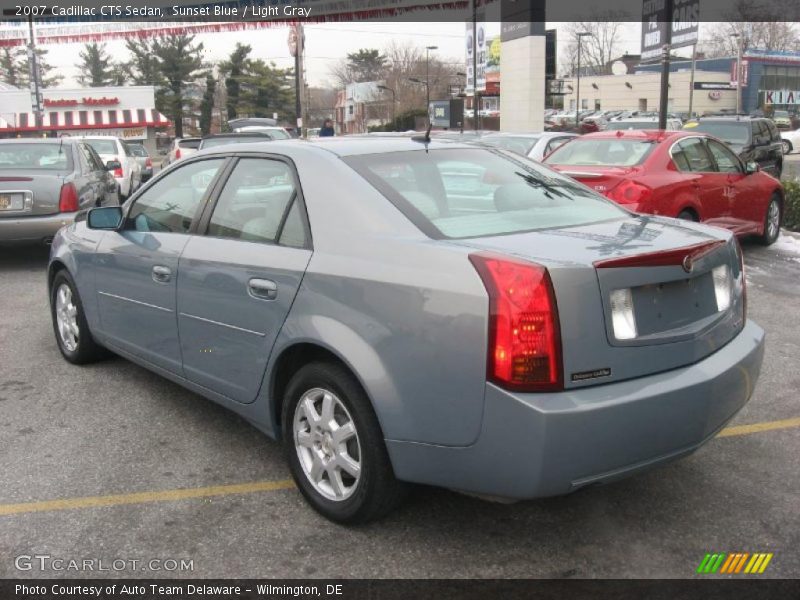 Sunset Blue / Light Gray 2007 Cadillac CTS Sedan