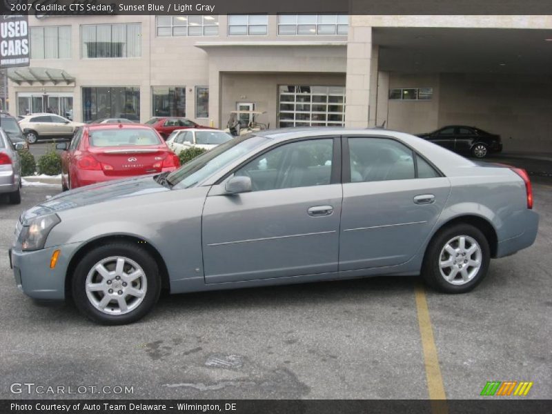 Sunset Blue / Light Gray 2007 Cadillac CTS Sedan