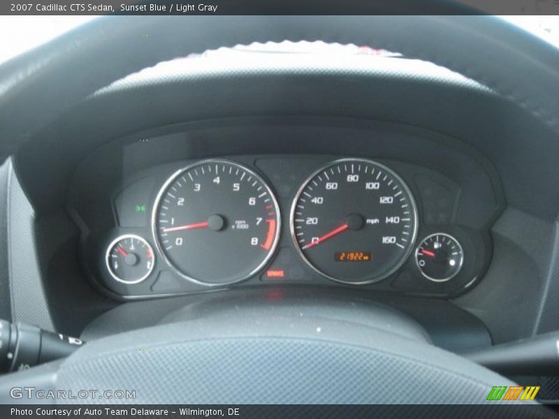 Sunset Blue / Light Gray 2007 Cadillac CTS Sedan