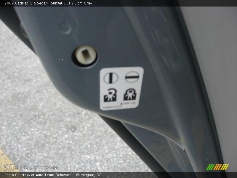 Sunset Blue / Light Gray 2007 Cadillac CTS Sedan