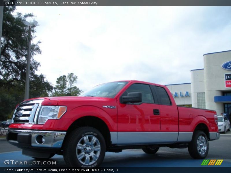 Race Red / Steel Gray 2011 Ford F150 XLT SuperCab