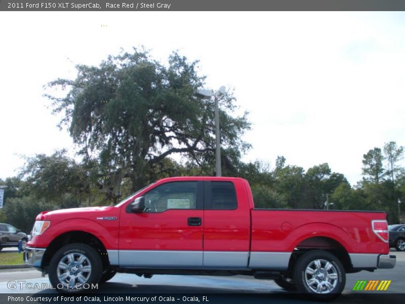 Race Red / Steel Gray 2011 Ford F150 XLT SuperCab