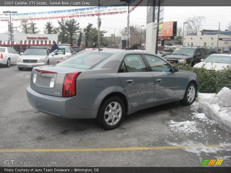 Sunset Blue / Light Gray 2007 Cadillac CTS Sedan