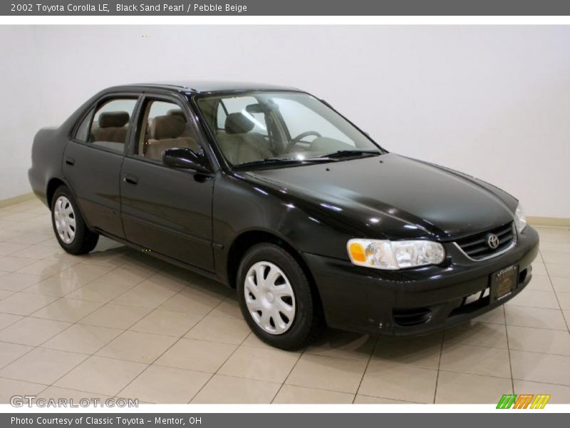 Black Sand Pearl / Pebble Beige 2002 Toyota Corolla LE