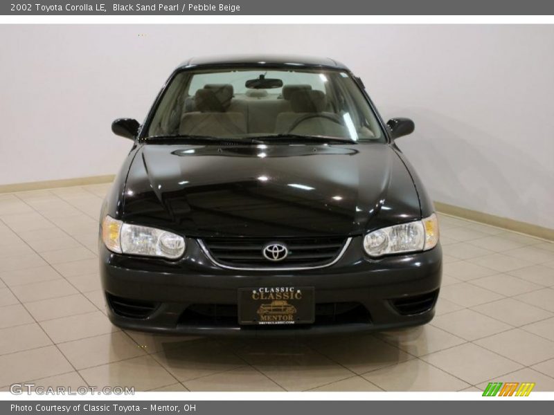Black Sand Pearl / Pebble Beige 2002 Toyota Corolla LE