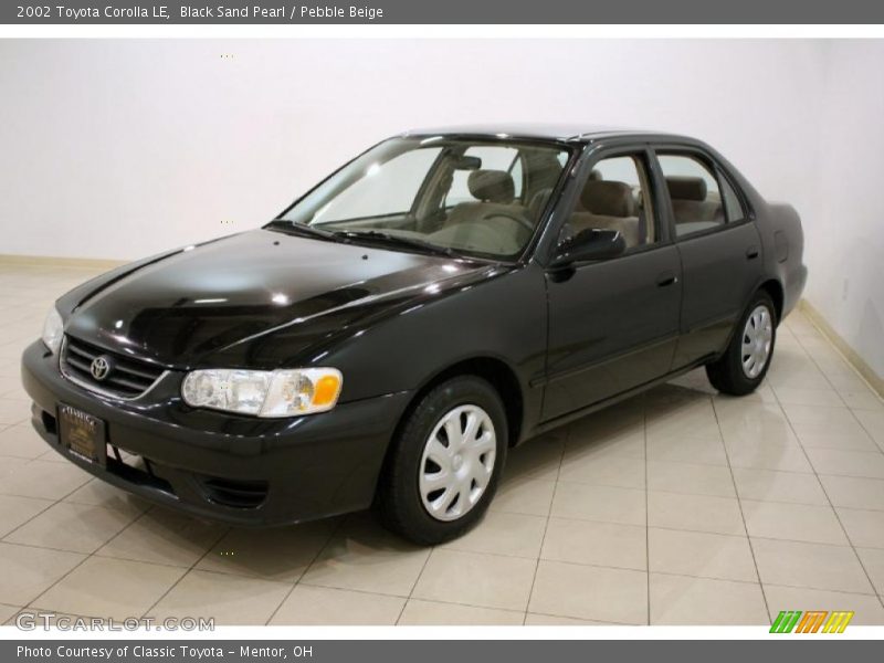 Black Sand Pearl / Pebble Beige 2002 Toyota Corolla LE