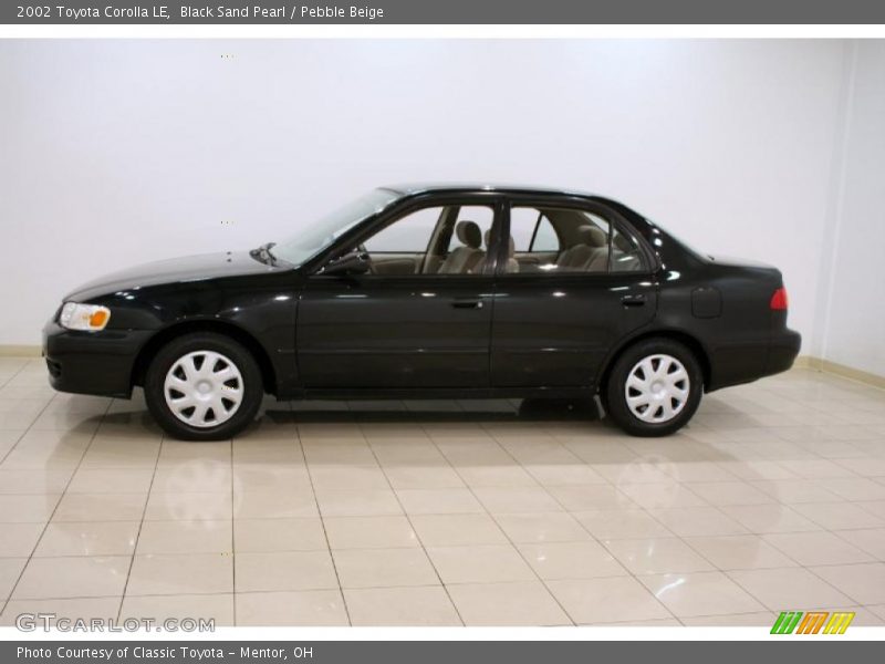 Black Sand Pearl / Pebble Beige 2002 Toyota Corolla LE