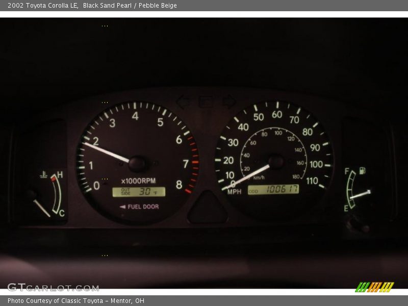Black Sand Pearl / Pebble Beige 2002 Toyota Corolla LE