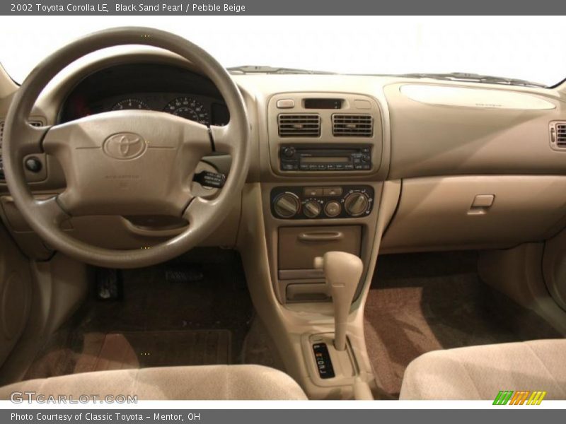 Black Sand Pearl / Pebble Beige 2002 Toyota Corolla LE