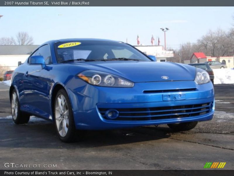 Vivid Blue / Black/Red 2007 Hyundai Tiburon SE
