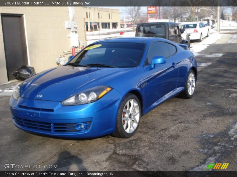 Vivid Blue / Black/Red 2007 Hyundai Tiburon SE