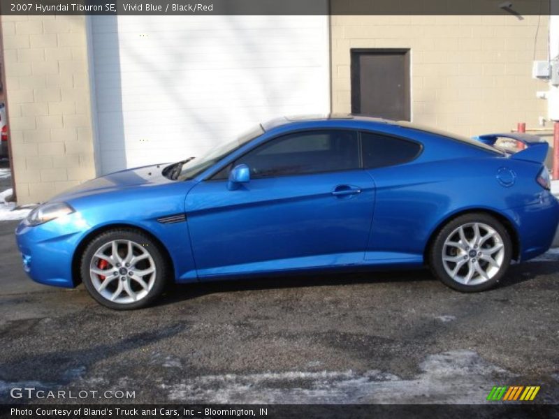 Vivid Blue / Black/Red 2007 Hyundai Tiburon SE