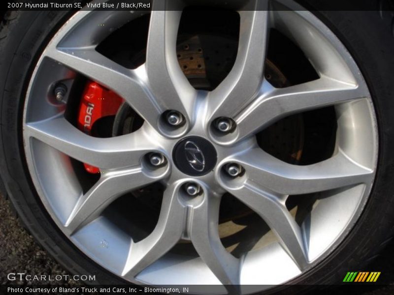 Vivid Blue / Black/Red 2007 Hyundai Tiburon SE