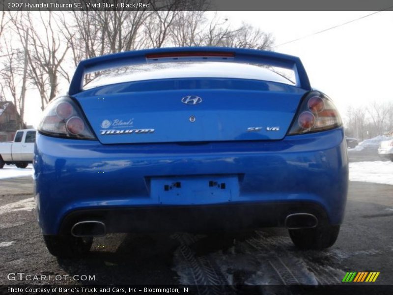 Vivid Blue / Black/Red 2007 Hyundai Tiburon SE