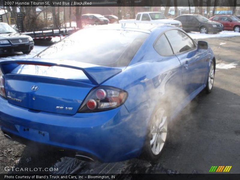 Vivid Blue / Black/Red 2007 Hyundai Tiburon SE