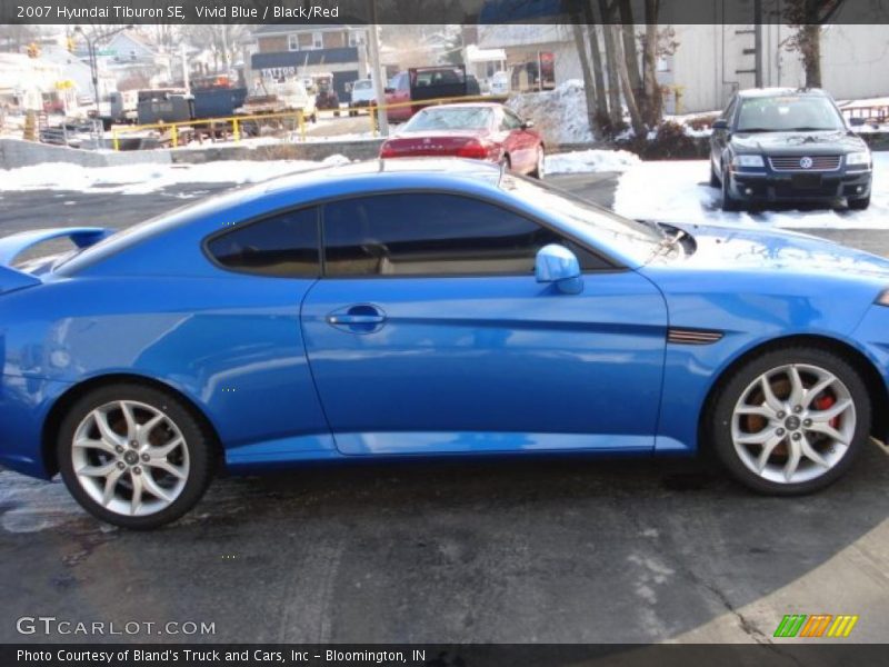 Vivid Blue / Black/Red 2007 Hyundai Tiburon SE