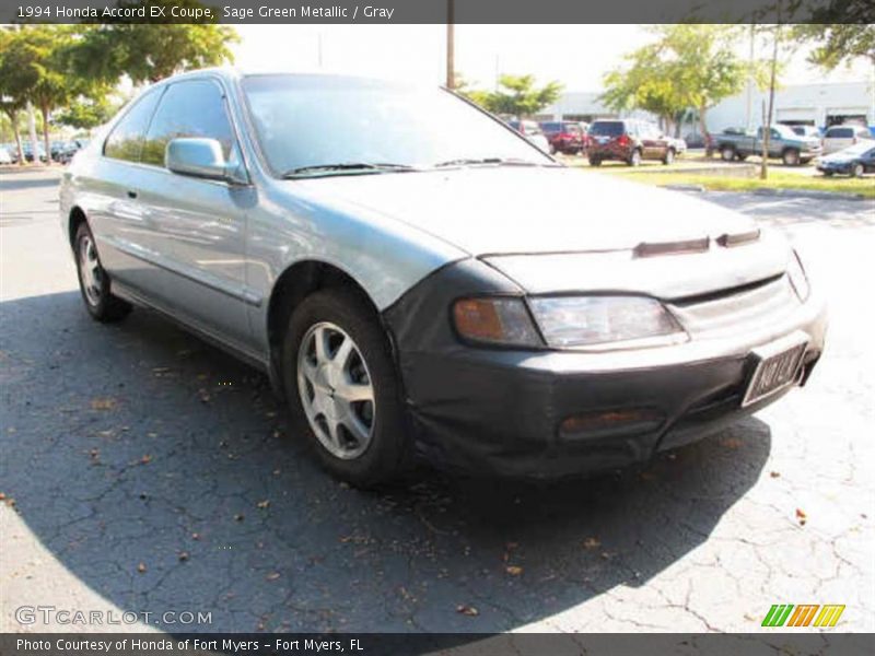 Sage Green Metallic / Gray 1994 Honda Accord EX Coupe