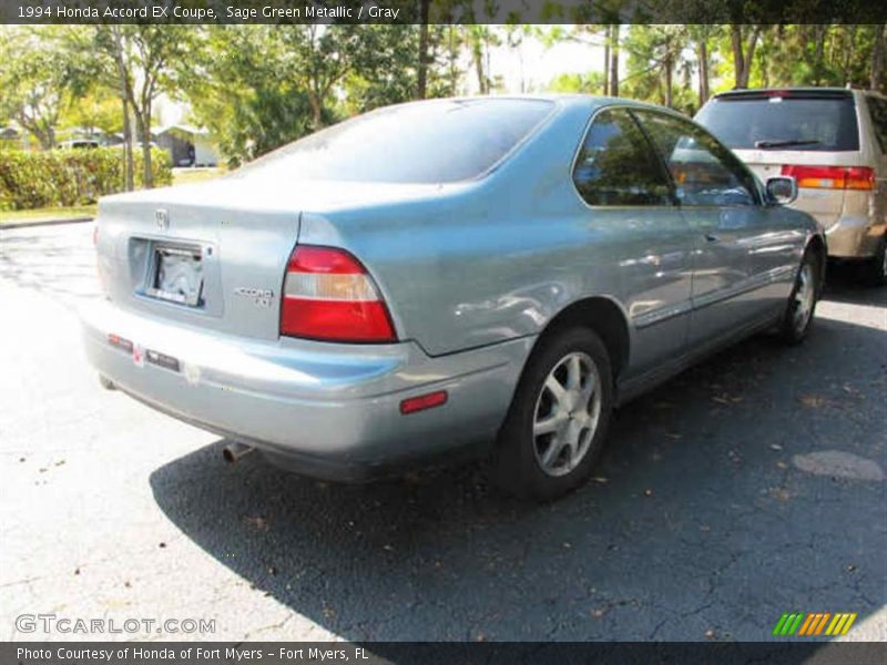 Sage Green Metallic / Gray 1994 Honda Accord EX Coupe