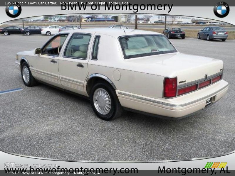 Ivory Pearl Tri-Coat / Light Pebble Beige 1996 Lincoln Town Car Cartier