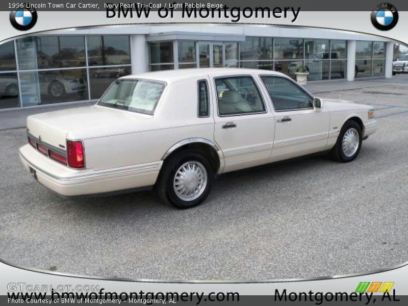 Ivory Pearl Tri-Coat / Light Pebble Beige 1996 Lincoln Town Car Cartier
