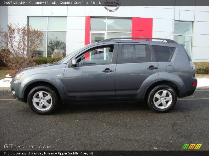 Graphite Gray Pearl / Black 2007 Mitsubishi Outlander LS 4WD
