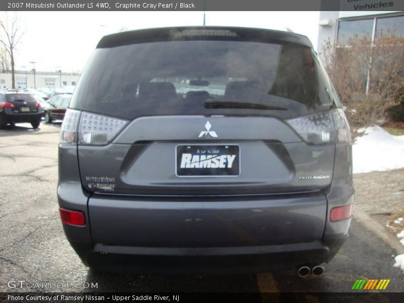 Graphite Gray Pearl / Black 2007 Mitsubishi Outlander LS 4WD
