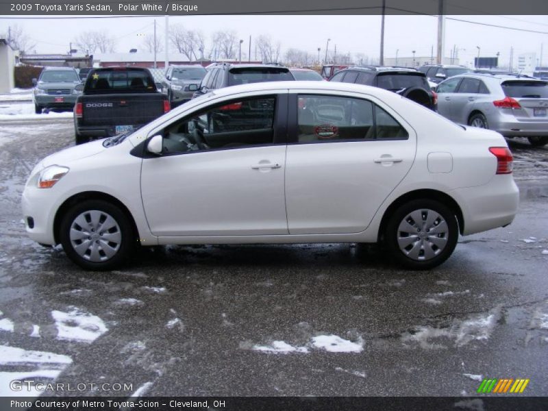 Polar White / Bisque 2009 Toyota Yaris Sedan