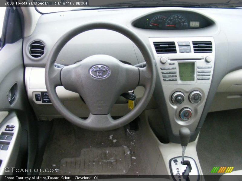 Polar White / Bisque 2009 Toyota Yaris Sedan