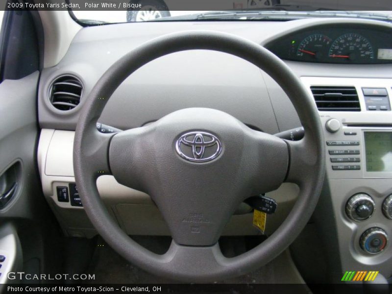 Polar White / Bisque 2009 Toyota Yaris Sedan