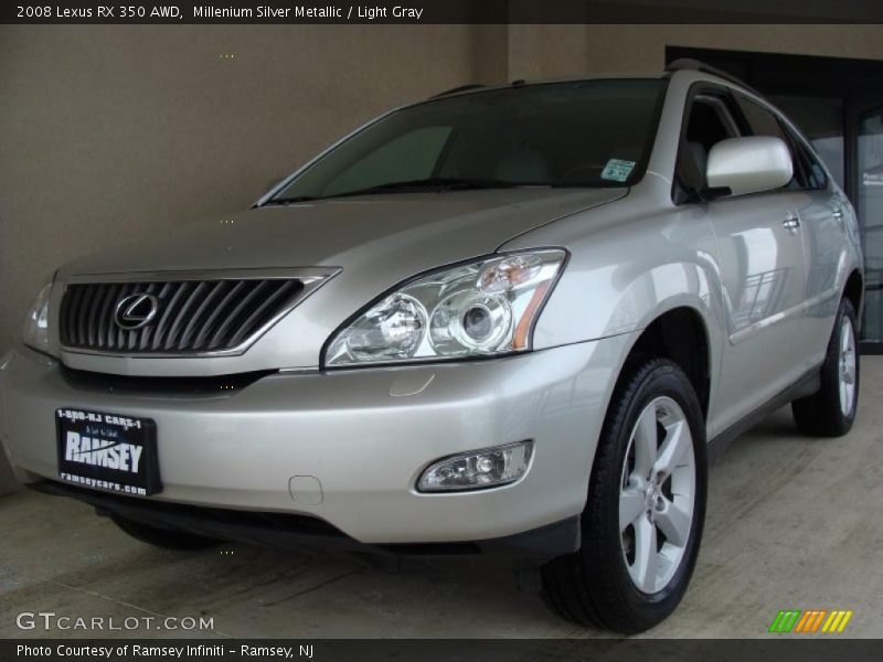 Millenium Silver Metallic / Light Gray 2008 Lexus RX 350 AWD