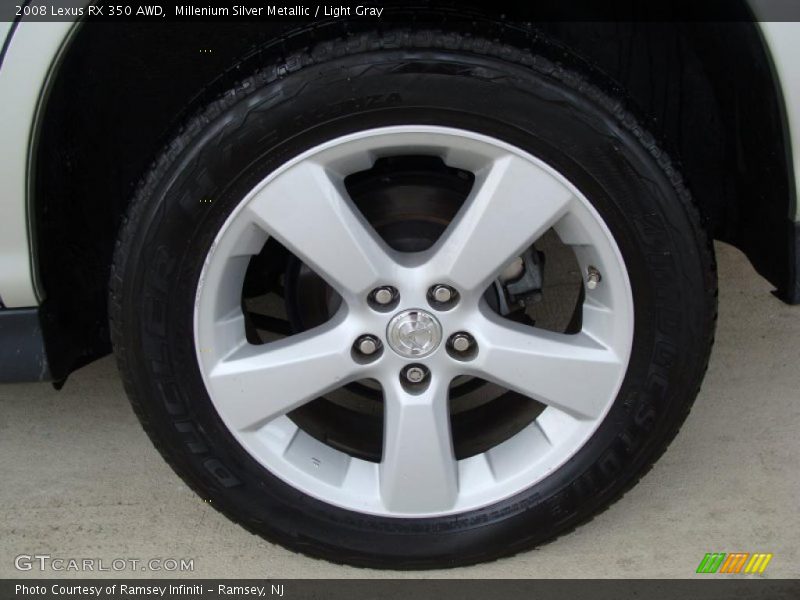 Millenium Silver Metallic / Light Gray 2008 Lexus RX 350 AWD