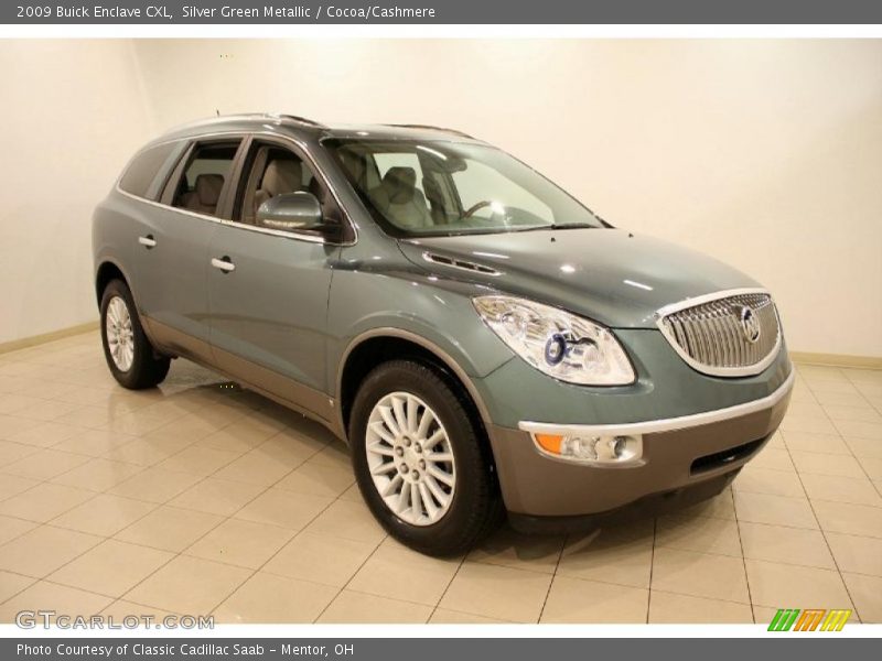 Silver Green Metallic / Cocoa/Cashmere 2009 Buick Enclave CXL