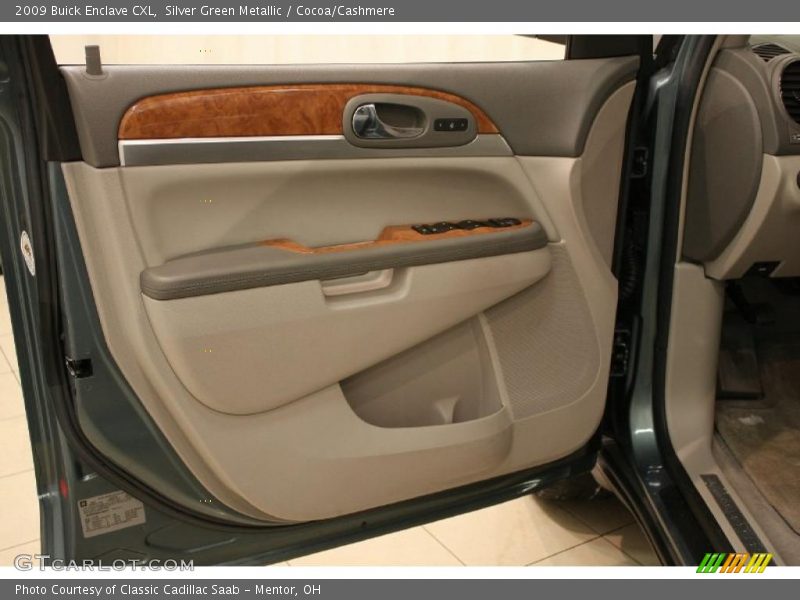 Silver Green Metallic / Cocoa/Cashmere 2009 Buick Enclave CXL