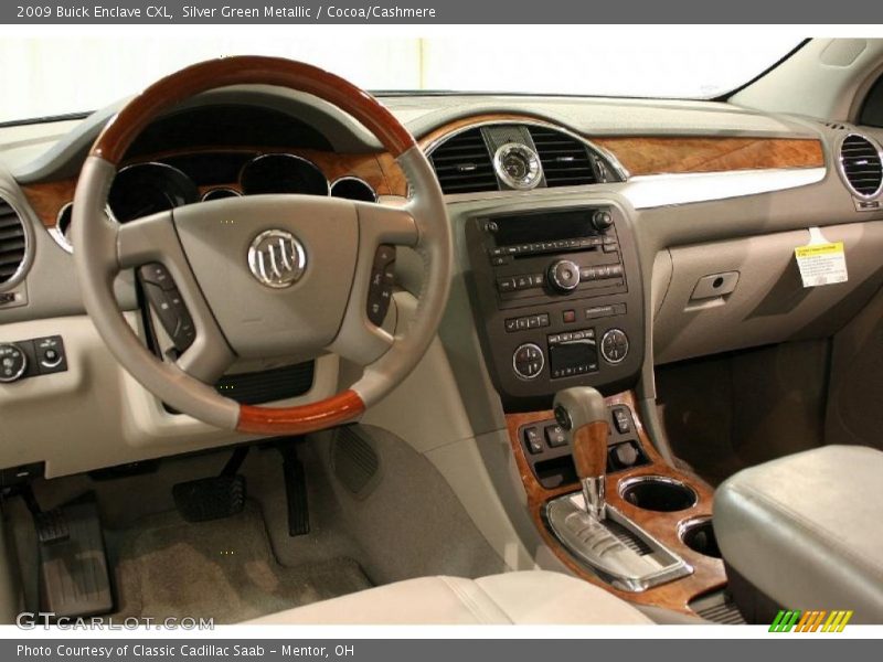 Silver Green Metallic / Cocoa/Cashmere 2009 Buick Enclave CXL