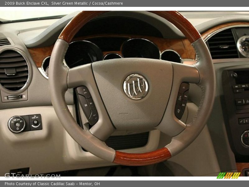 Silver Green Metallic / Cocoa/Cashmere 2009 Buick Enclave CXL
