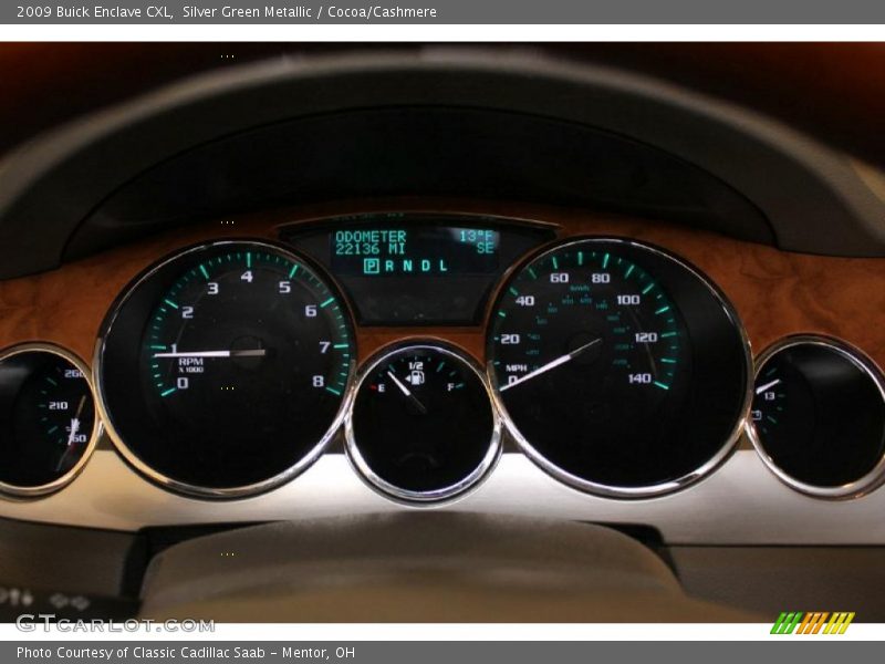 Silver Green Metallic / Cocoa/Cashmere 2009 Buick Enclave CXL